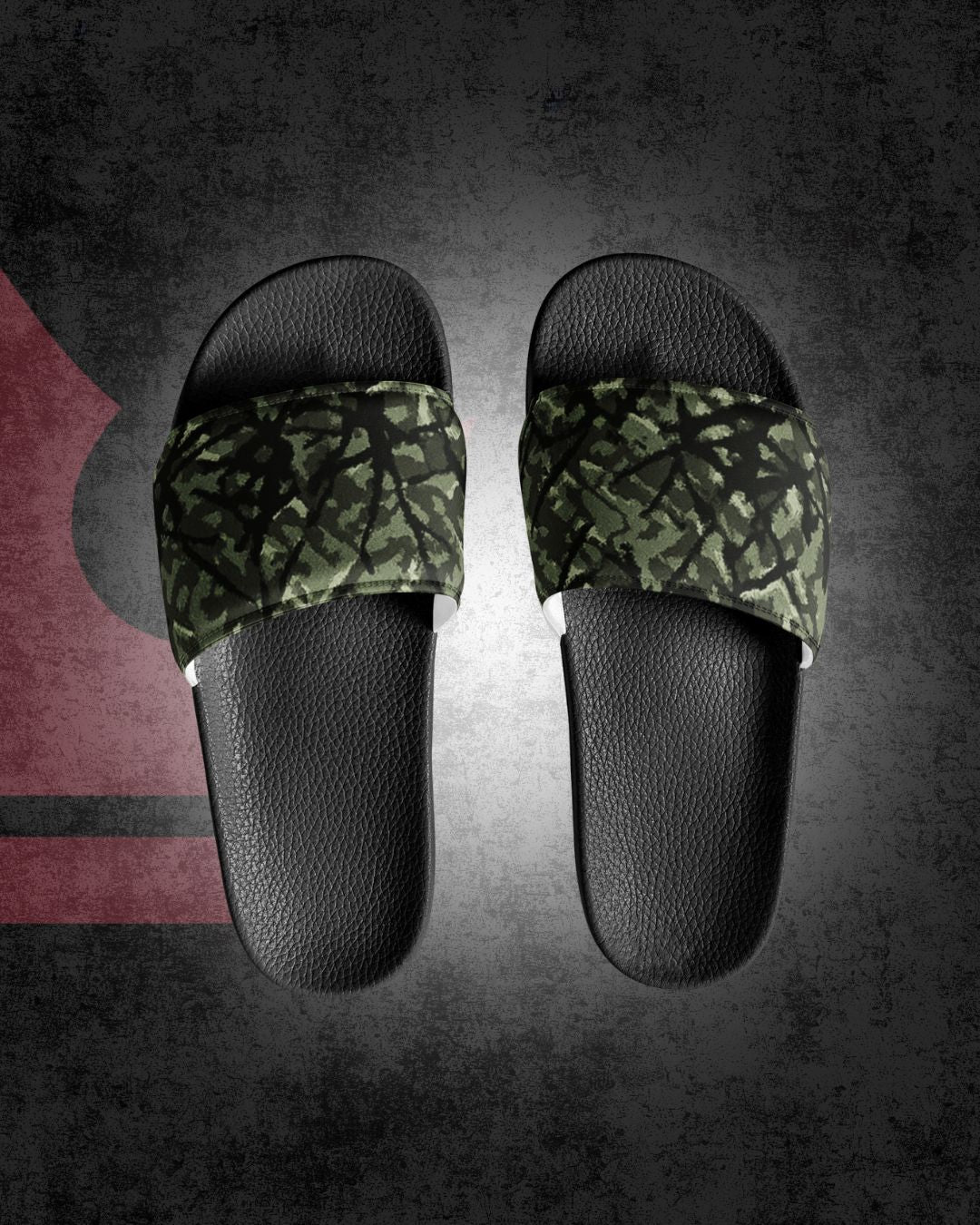 Dänische Pluche-Slides – Grün