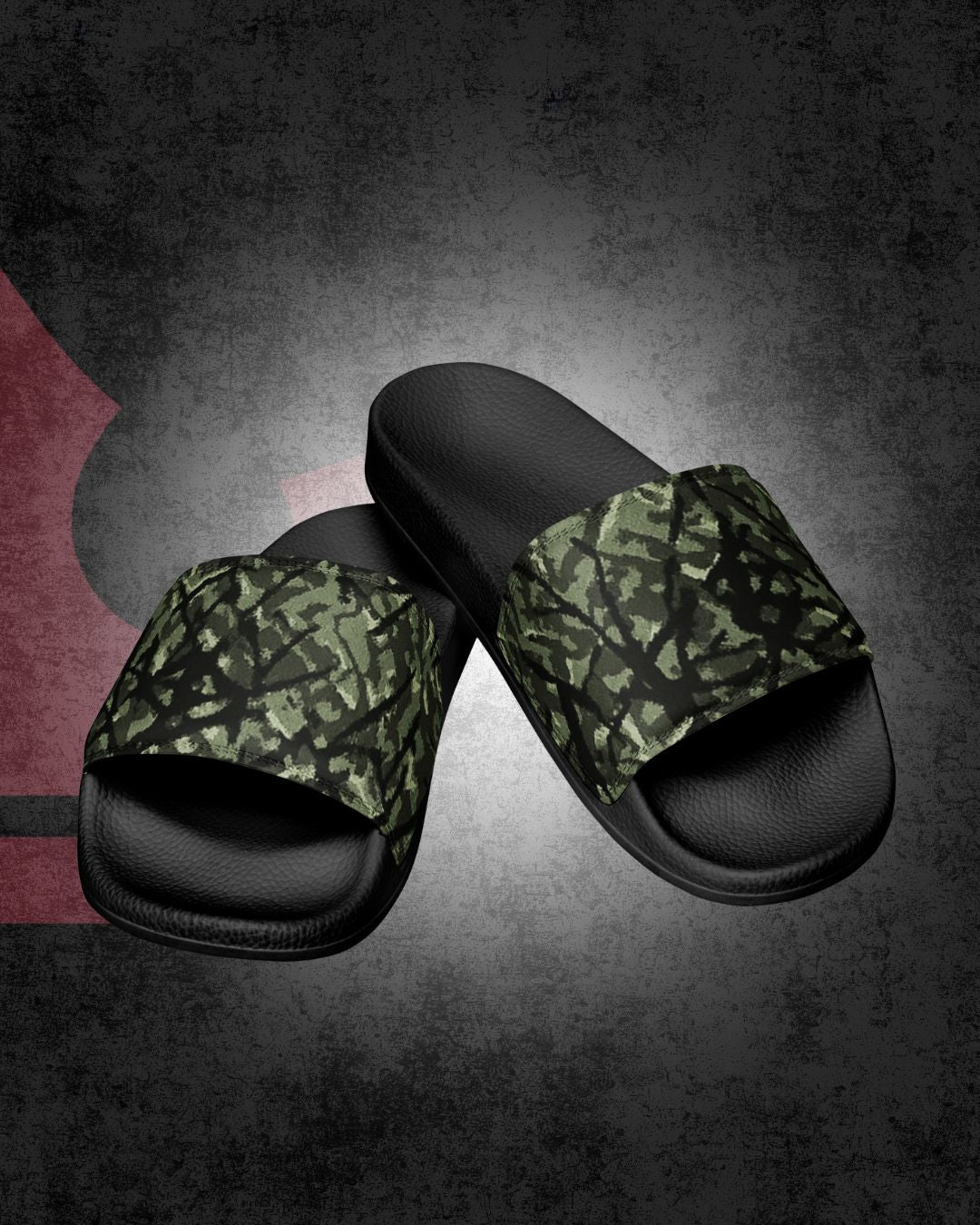 Dänische Pluche-Slides – Grün