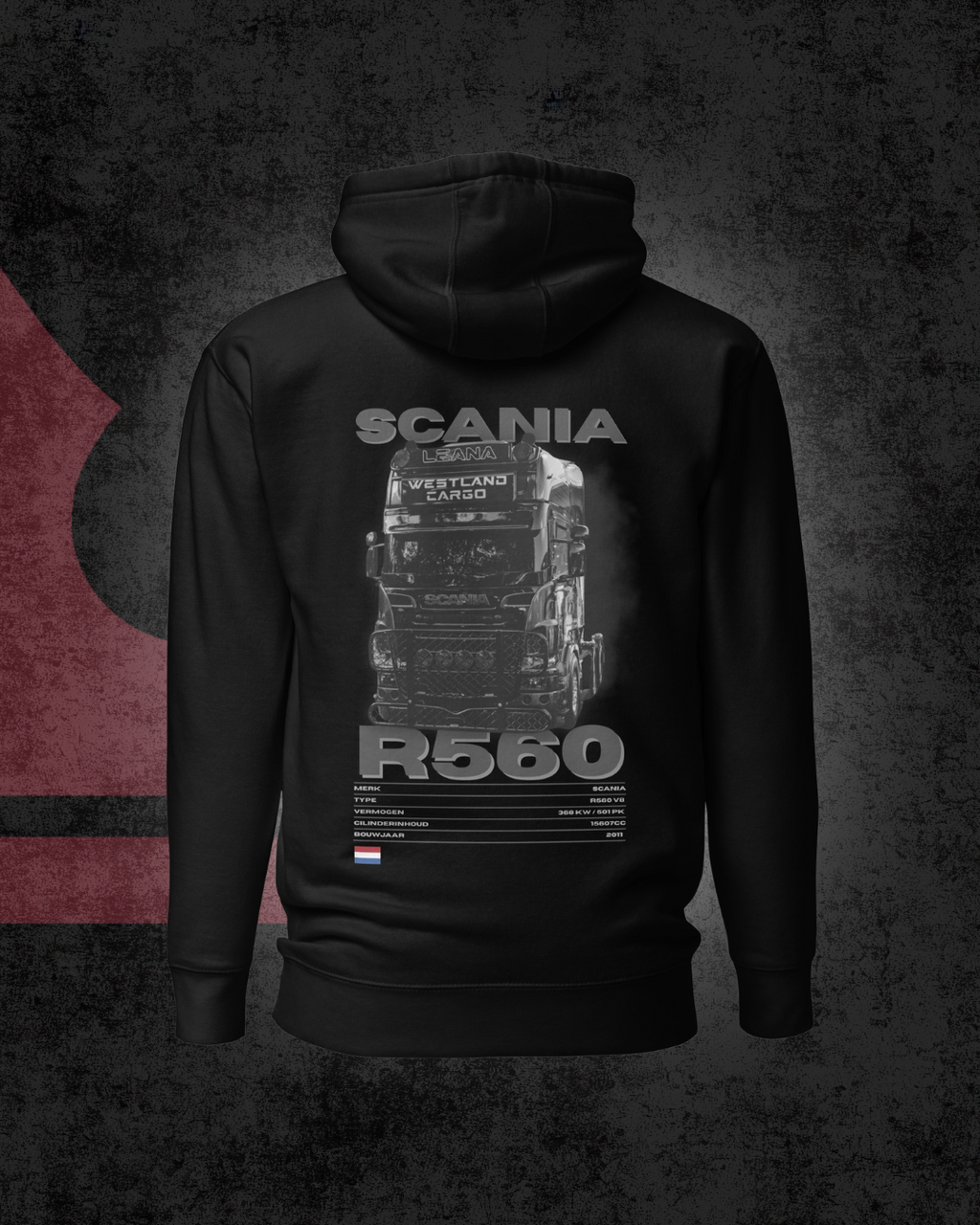 Scania R560 Black Smoke Edition Hoodie