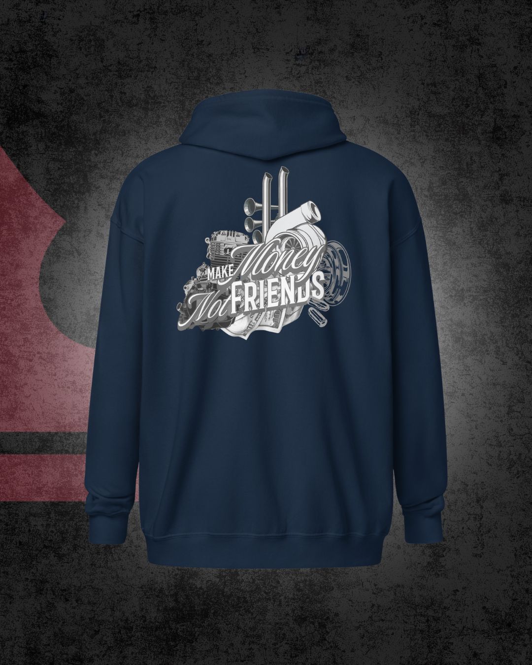 Make Money Not Friends Zip Hoodie