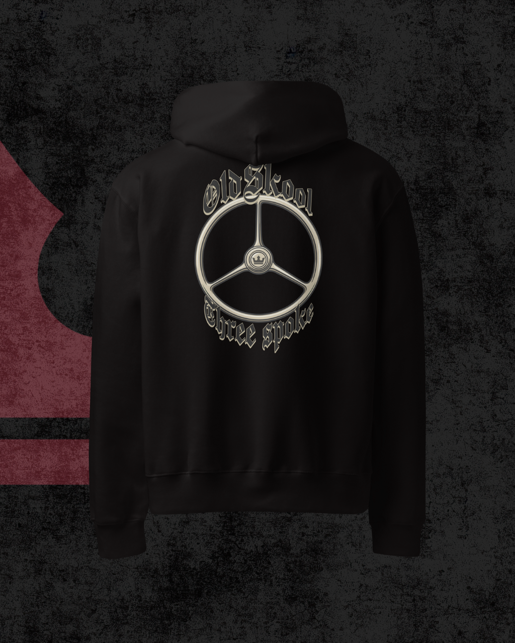 OldSkool Three Spoke Oversized Hoodie
