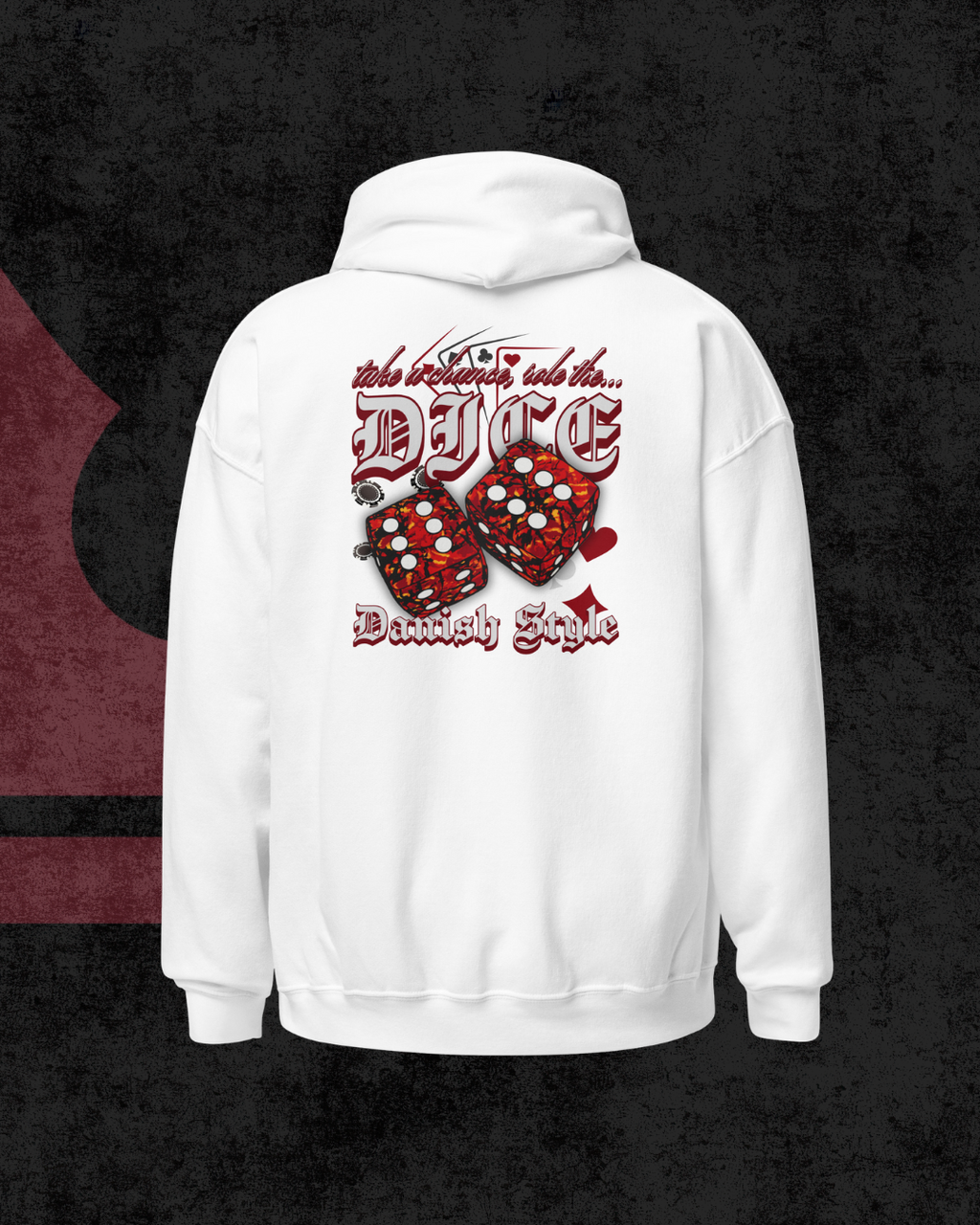 Danish Dice Oversized Hoodie Red