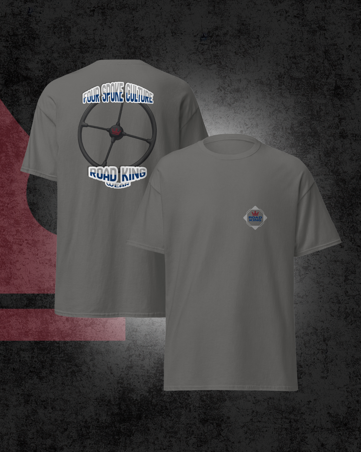Road King 4-Spoke T-Shirt - Dark Gray