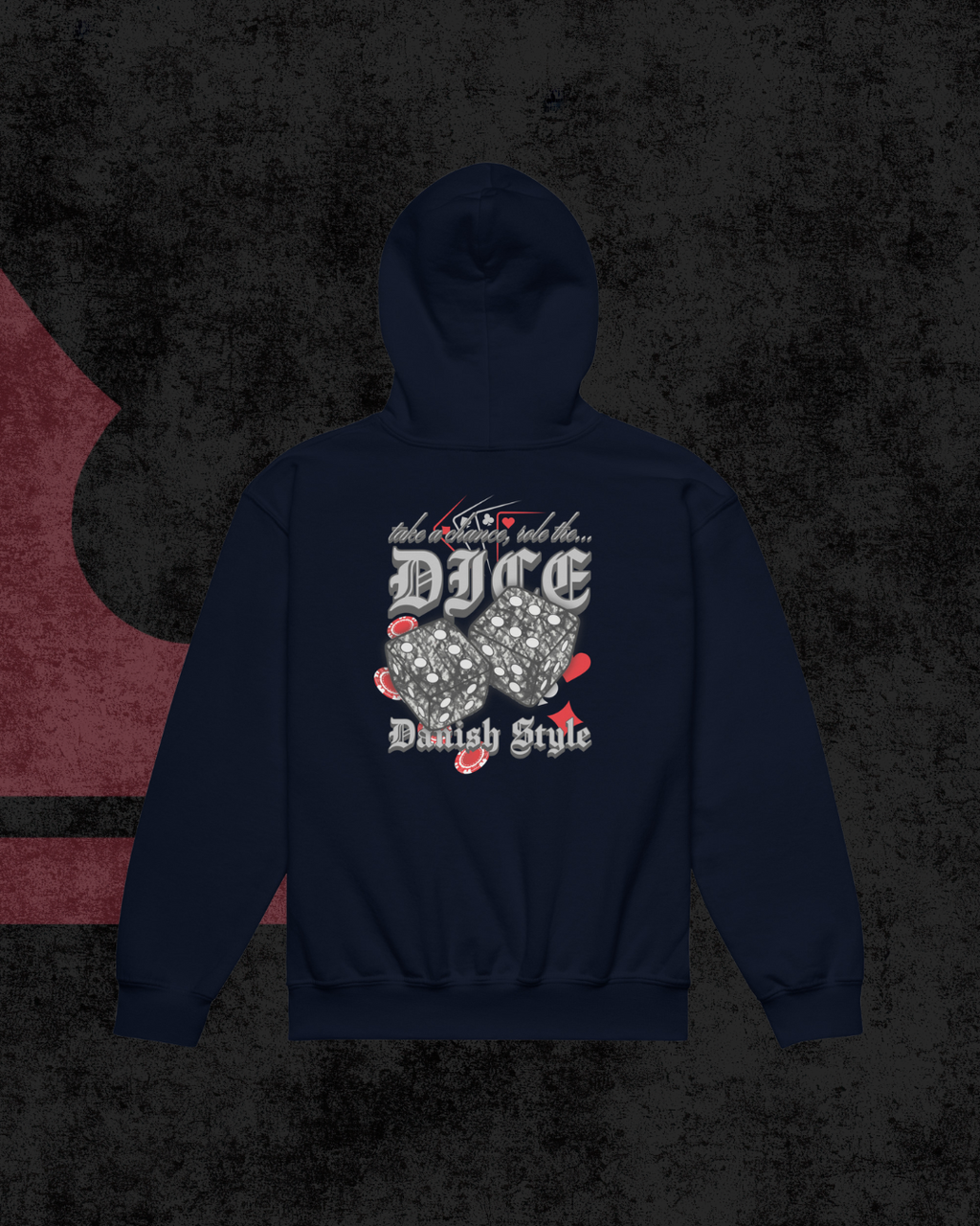 Danish Dice Youth Hoodie grey