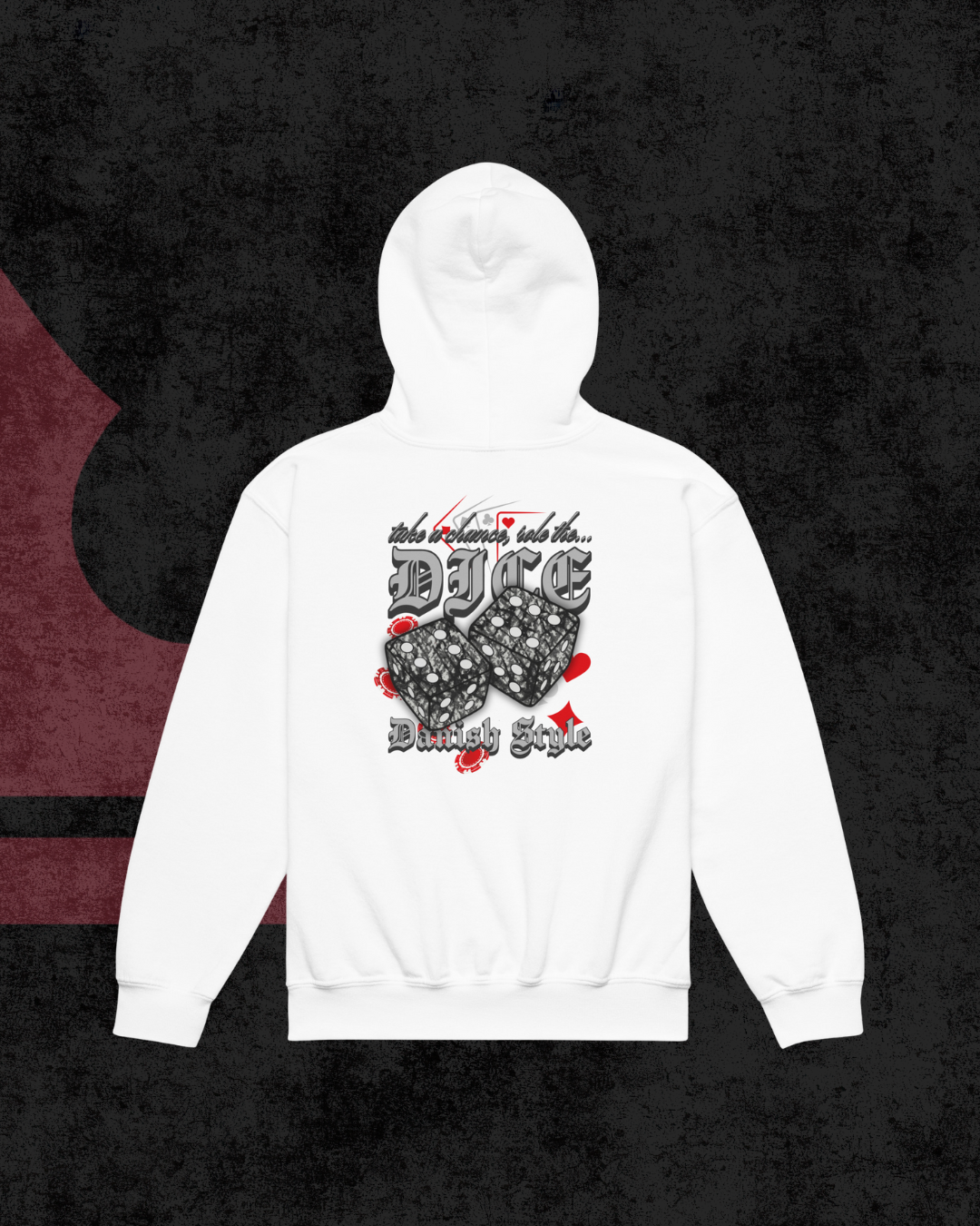 Danish Dice Youth Hoodie grey