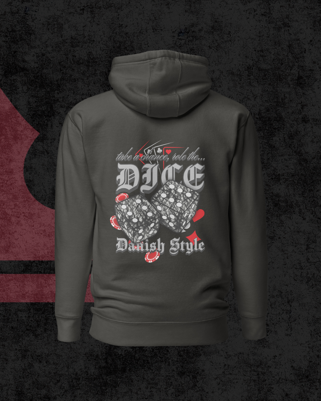 Dänischer Würfel-Hoodie grau