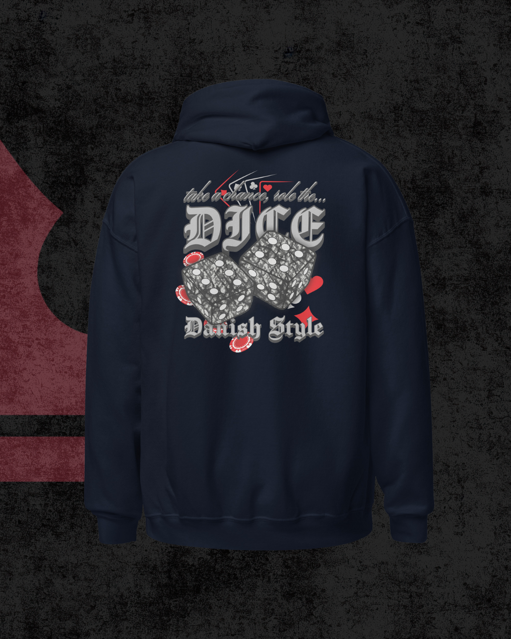 Danish Dice Oversized Hoodie grey
