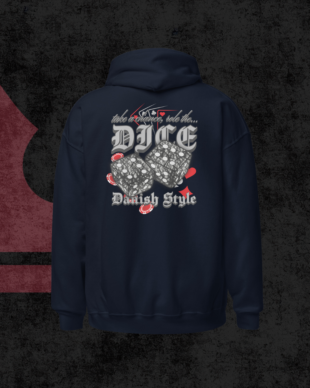 Danish Dice Oversized Hoodie grey