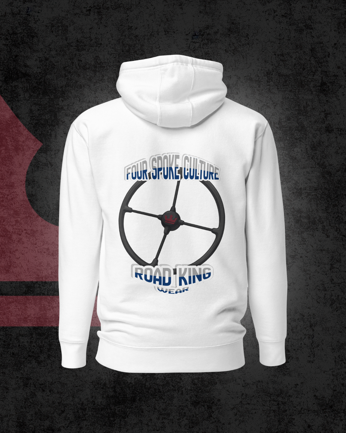Road King 4-Spaak hoodie - Wit