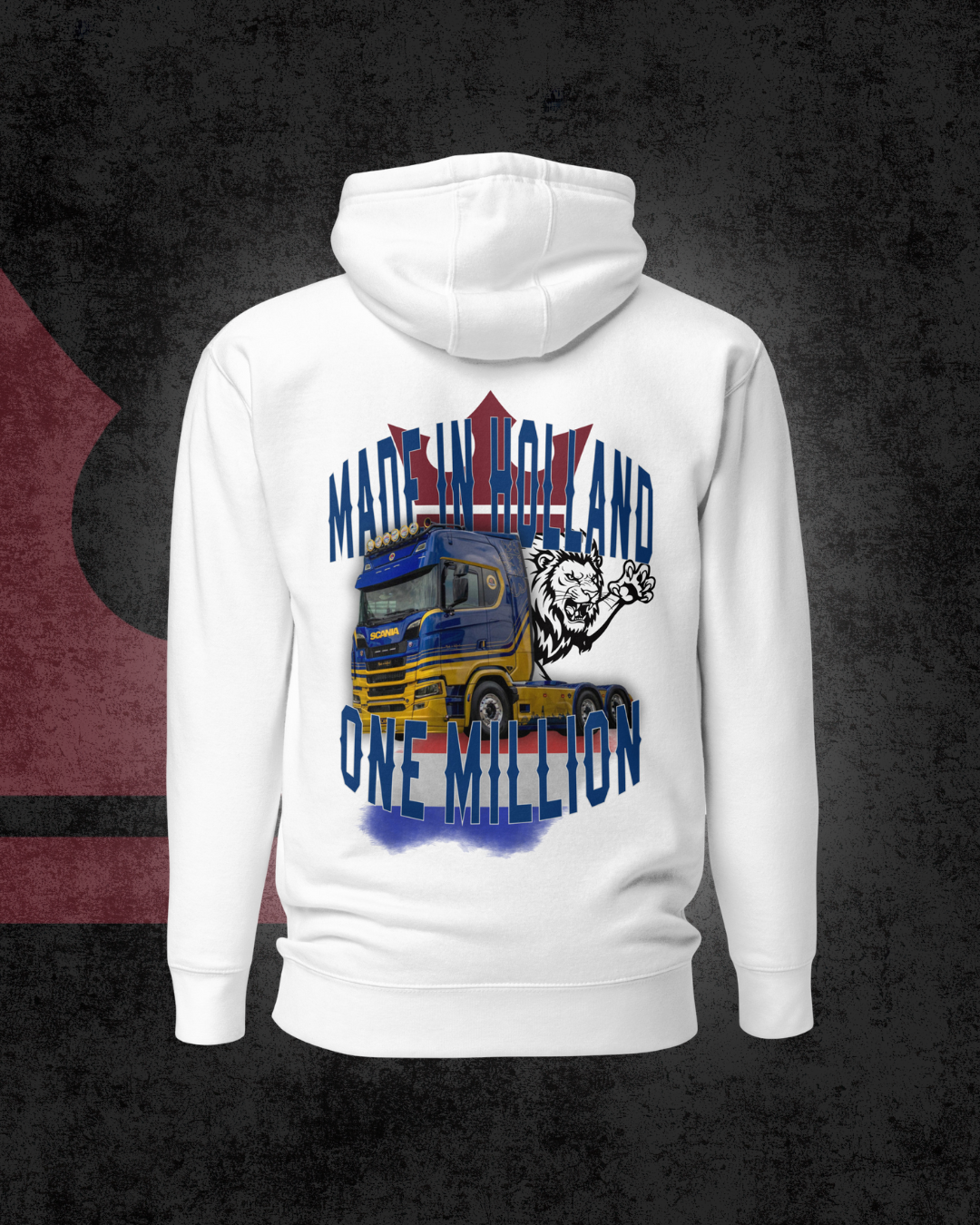 One million scania edition hoodie - white