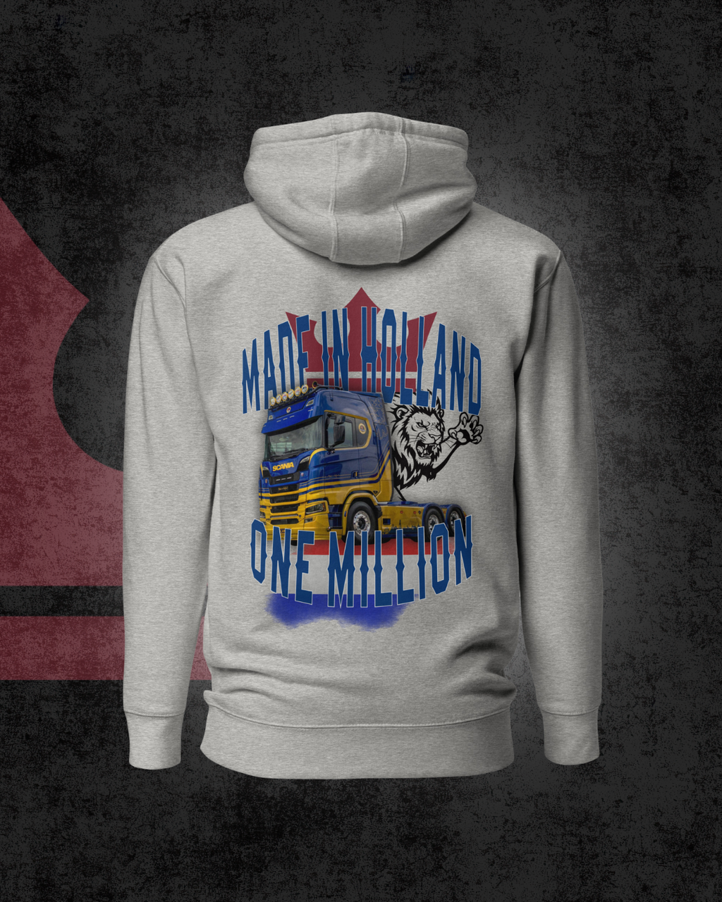 One million scania edition hoodie - licht grijs