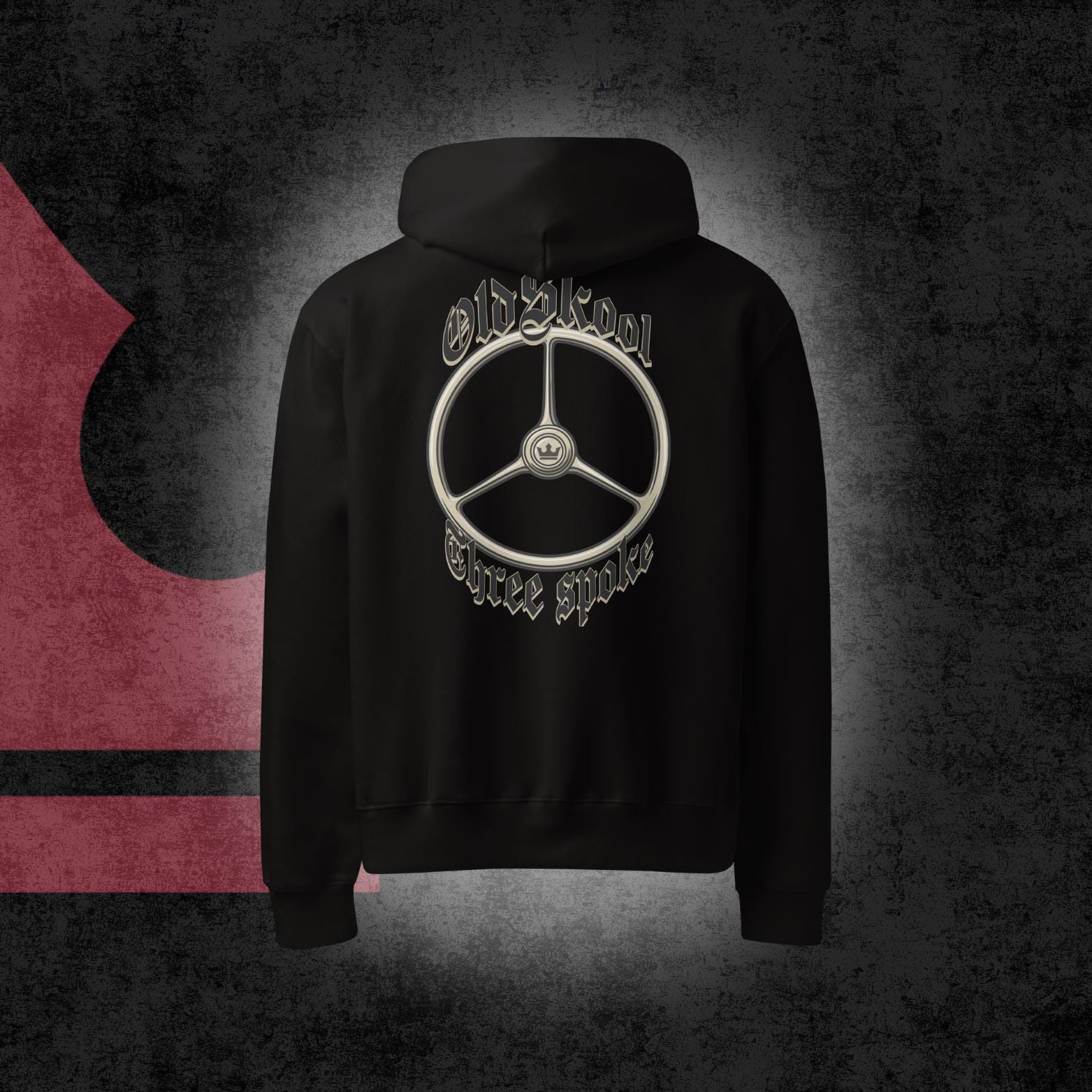 Oldskool three spoke oversized hoodie