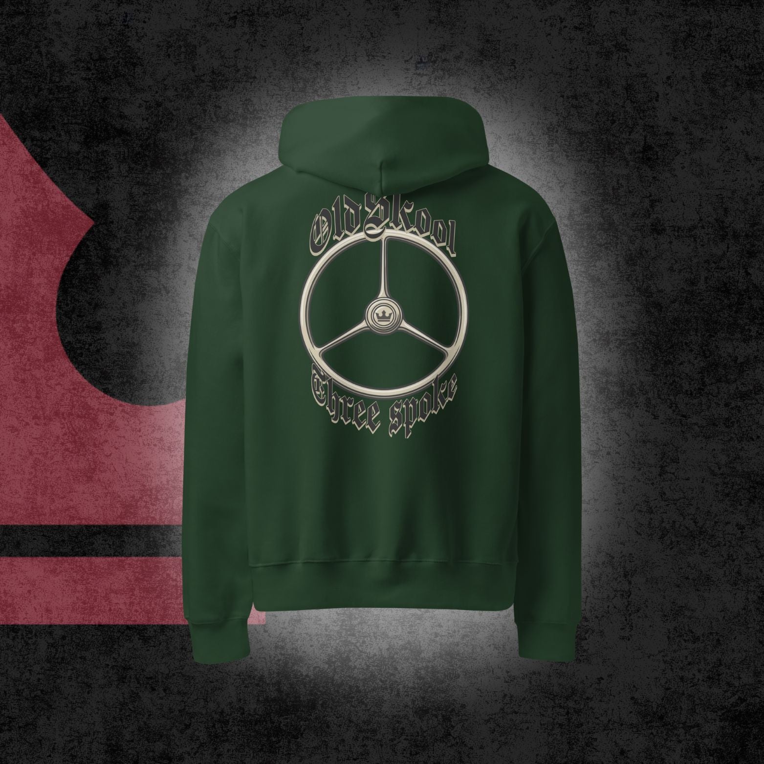 Oldskool three spoke oversized hoodie