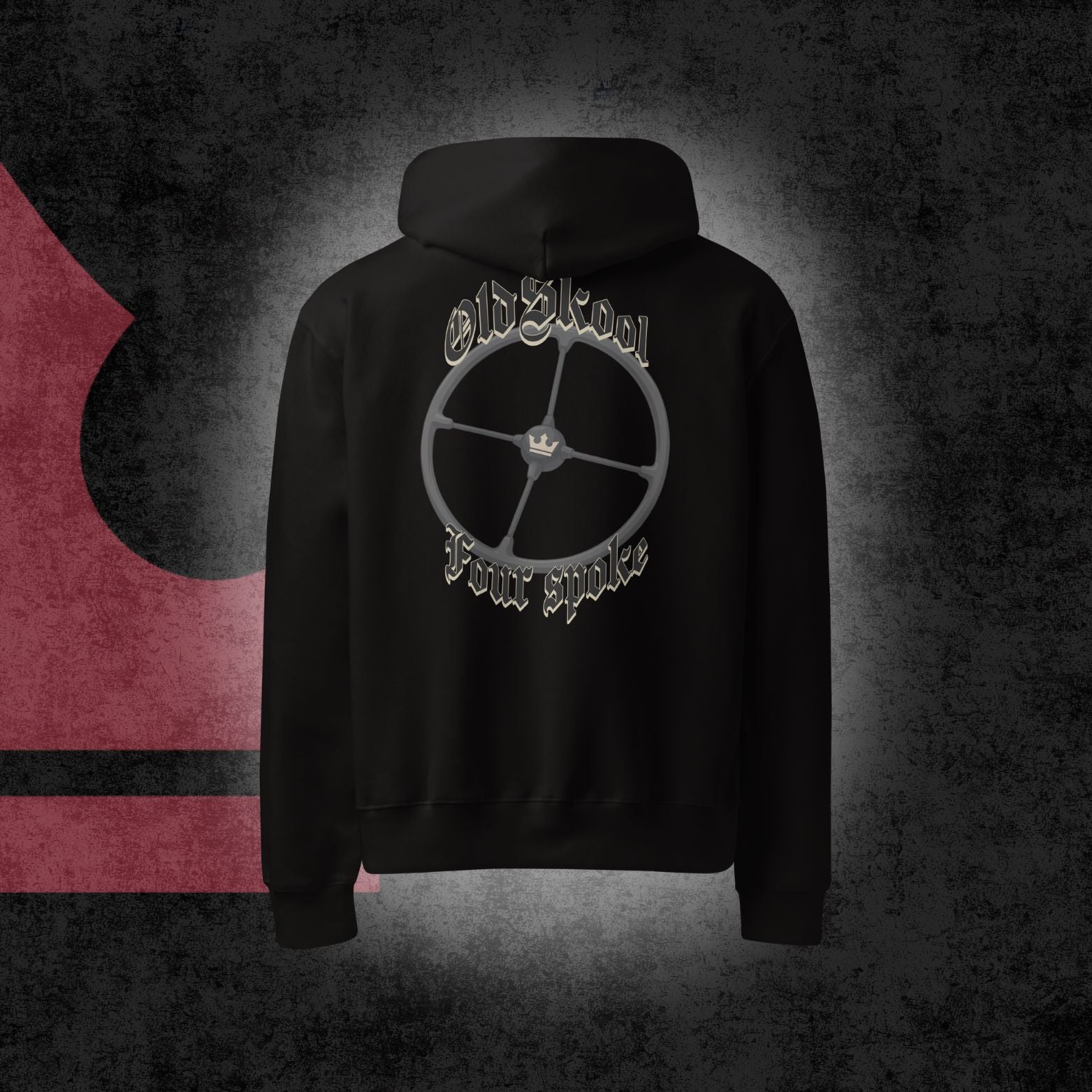 Oldskool four spoke oversized hoodie