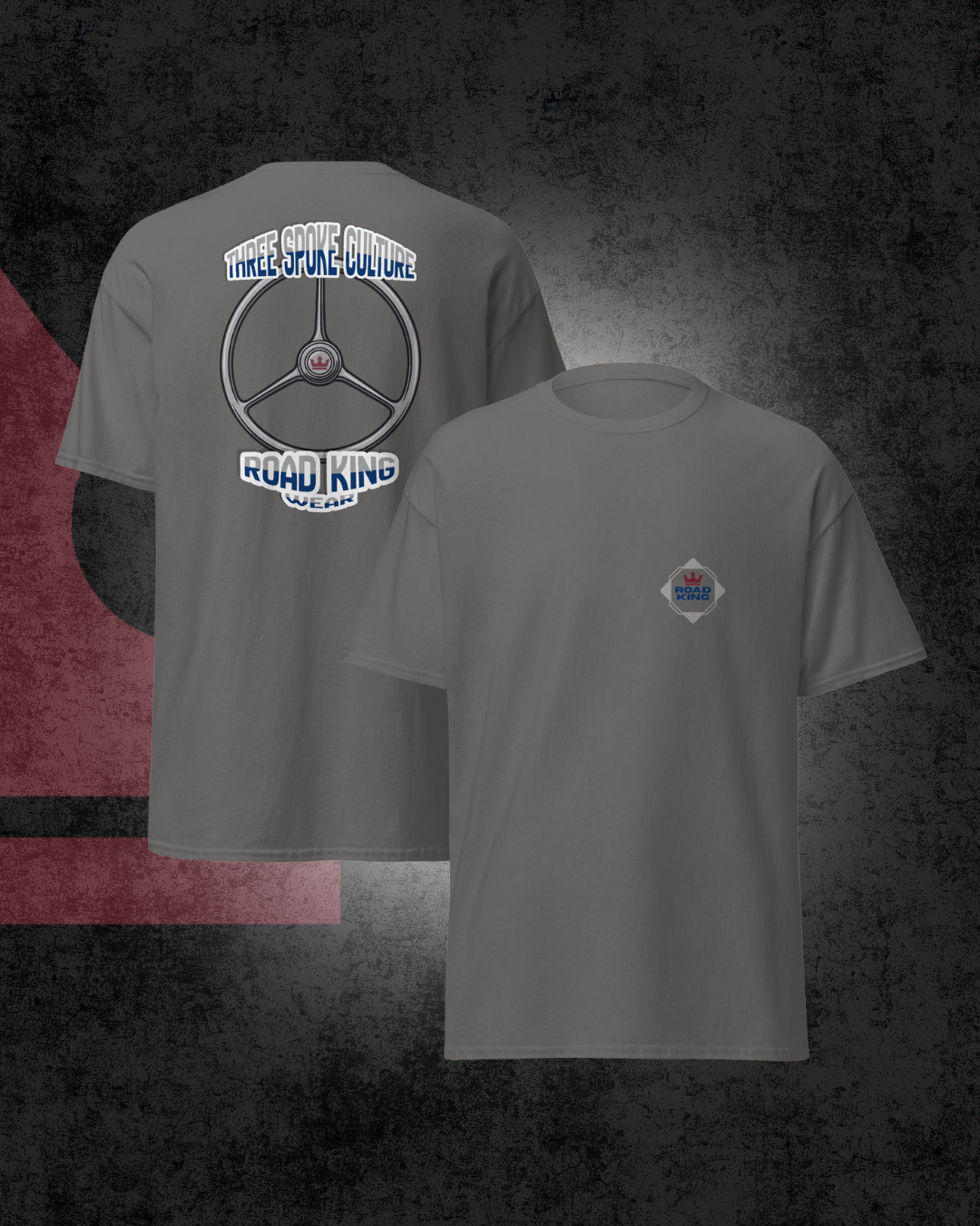 Road King 3-Spoke T-Shirt - Dark Gray