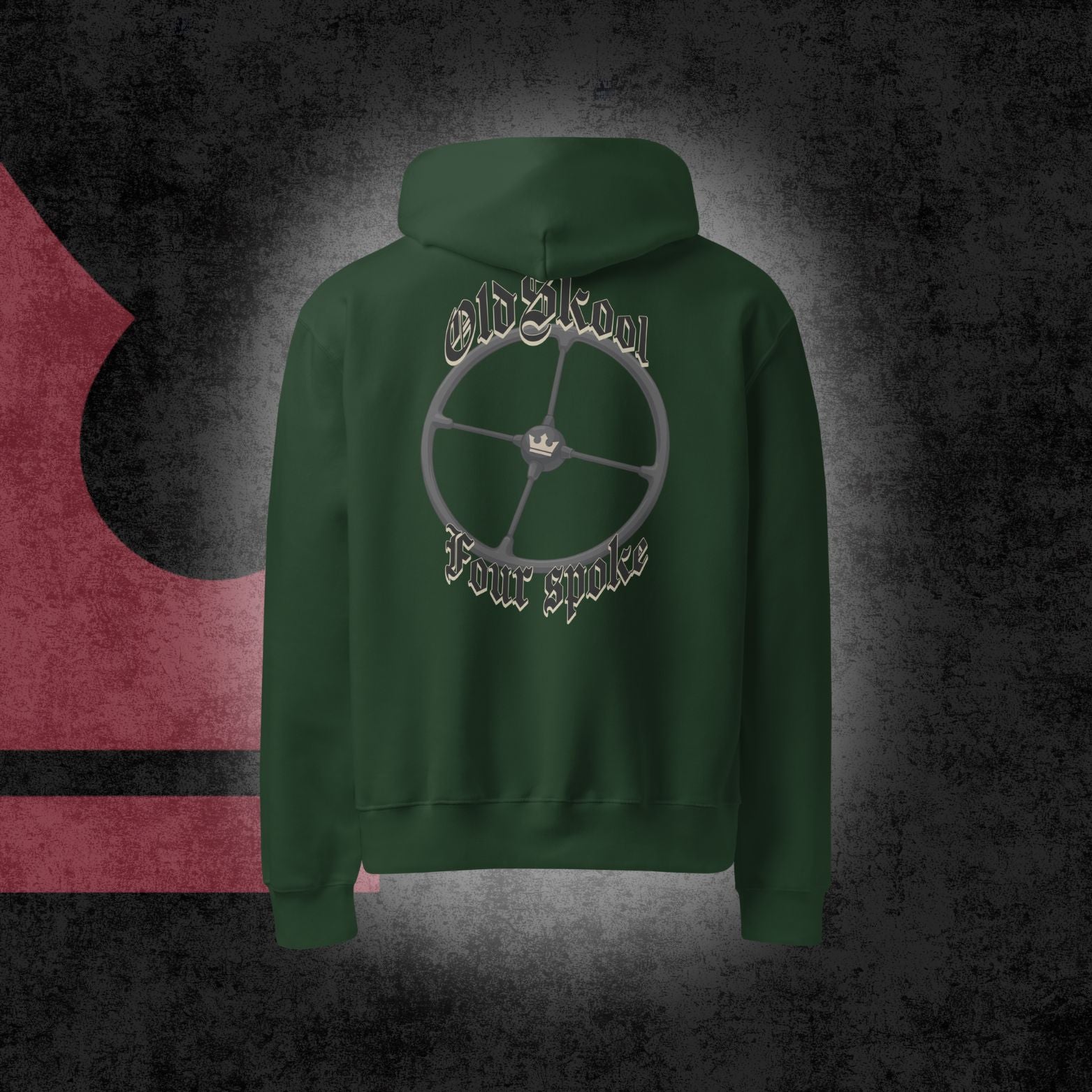 Oldskool four spoke oversized hoodie