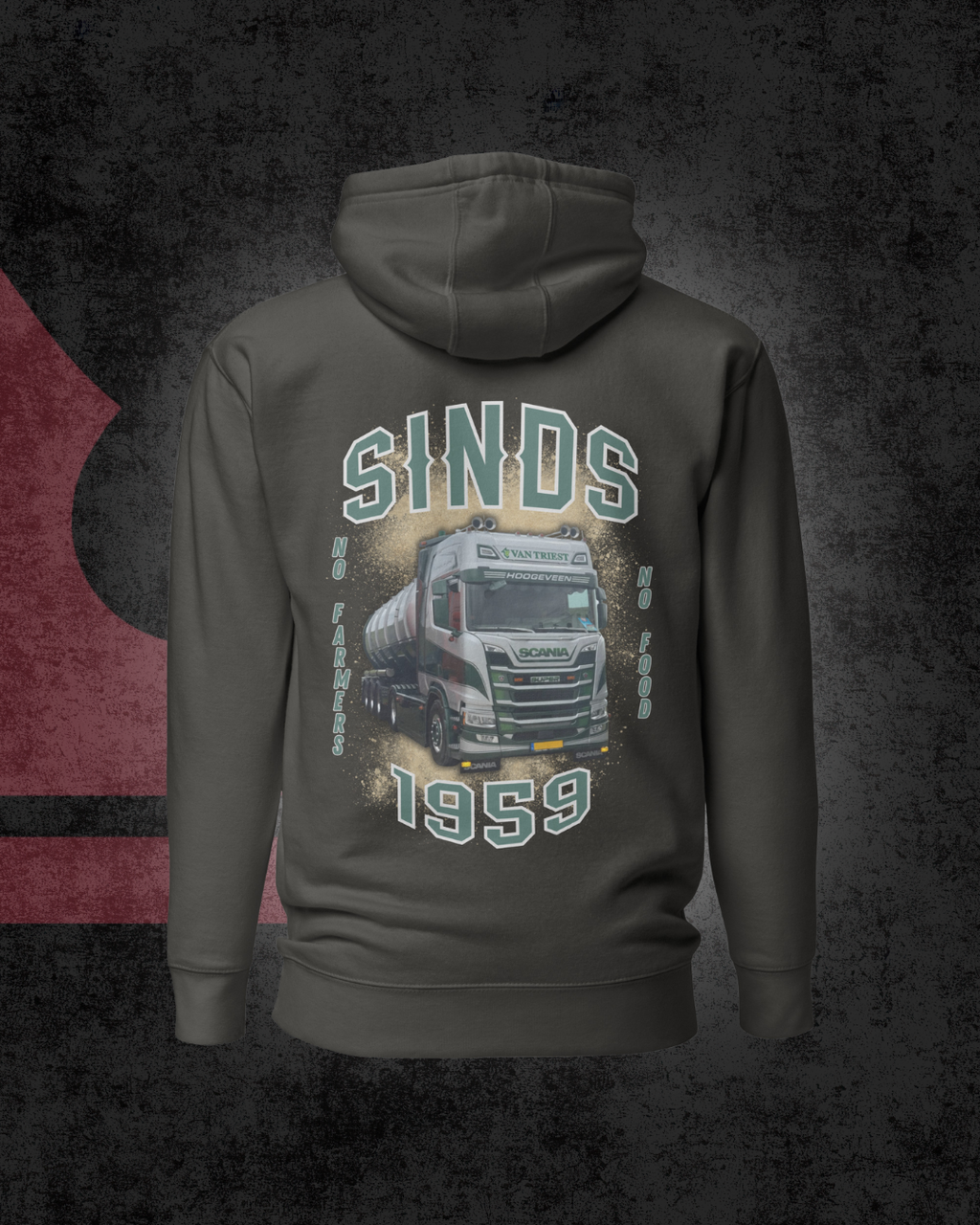 Van Triest 1959 Edition Kapuzenpullover – dunkelgrau