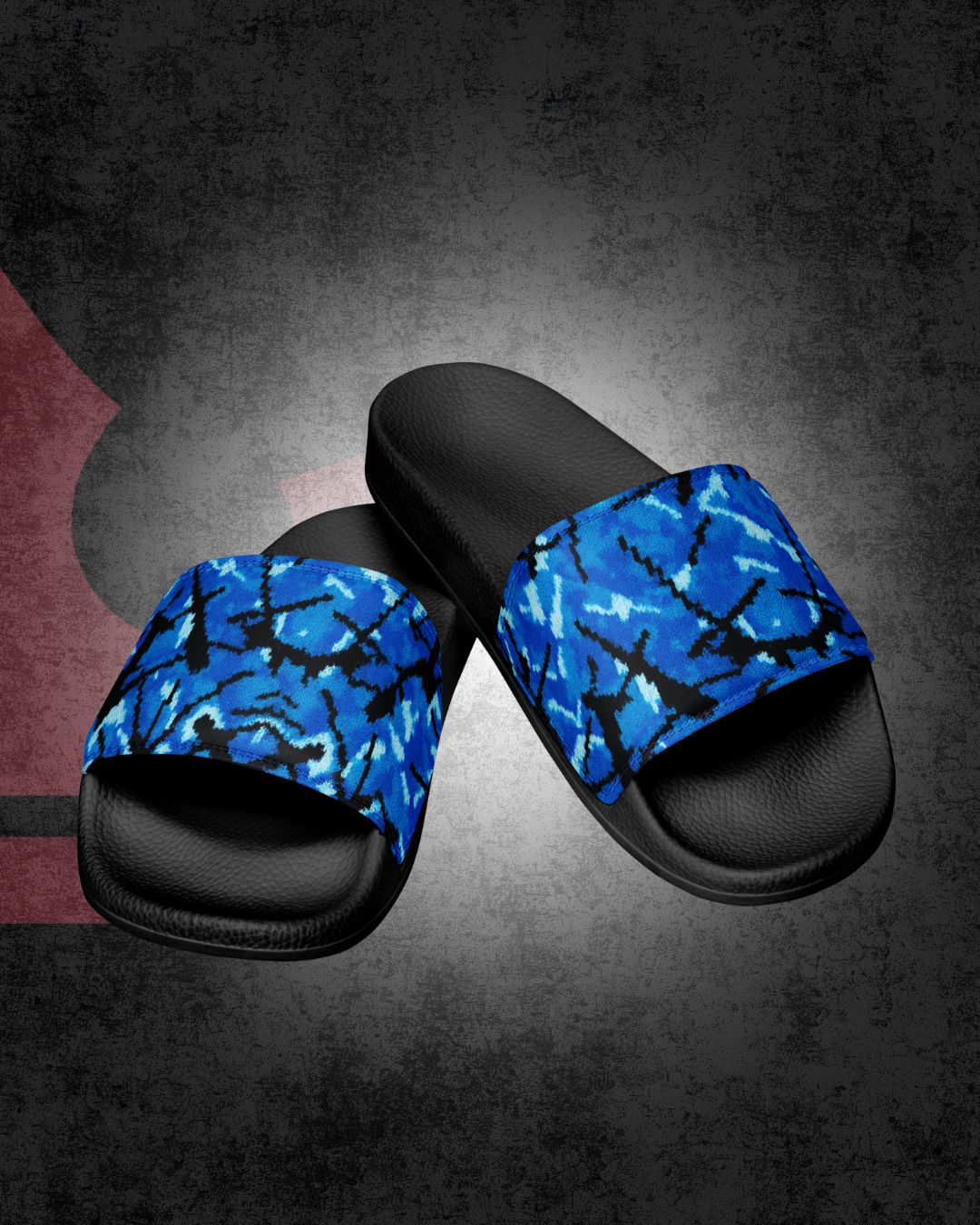 Dänische Plüsch-Sandalen - Blau