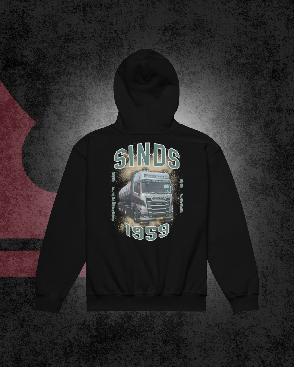 Van Triest 1959 Edition Hoodie für Kinder - schwarz/weiß