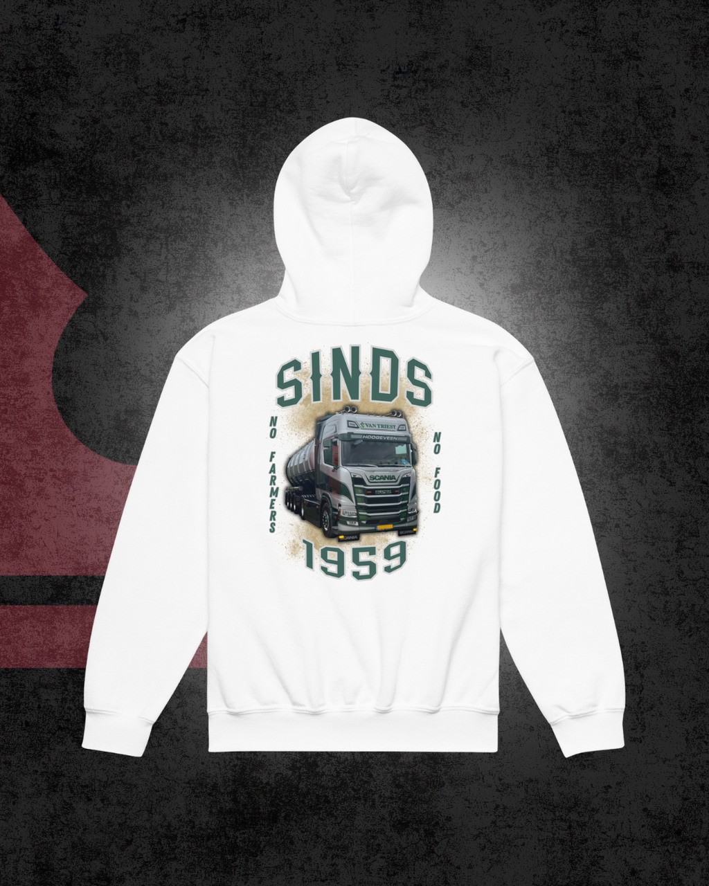 Van Triest 1959 Edition Hoodie für Kinder - schwarz/weiß
