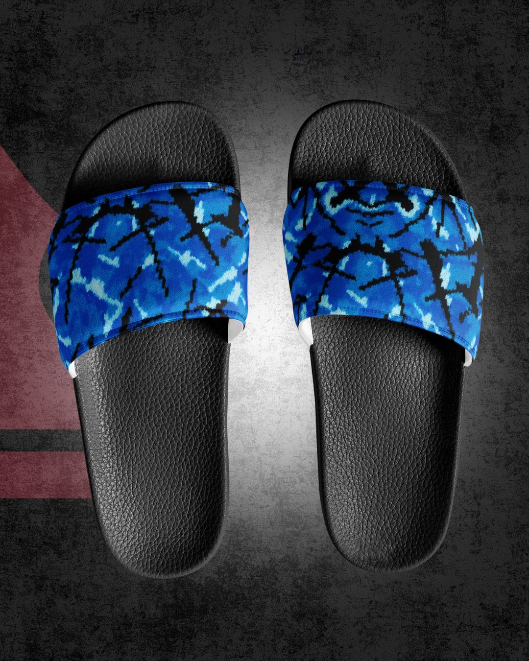 Dänische Plüsch-Sandalen - Blau