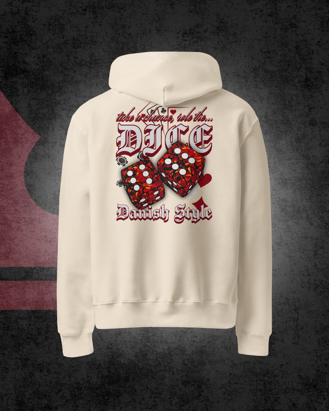 Danish Dice Oversized hoodie Red