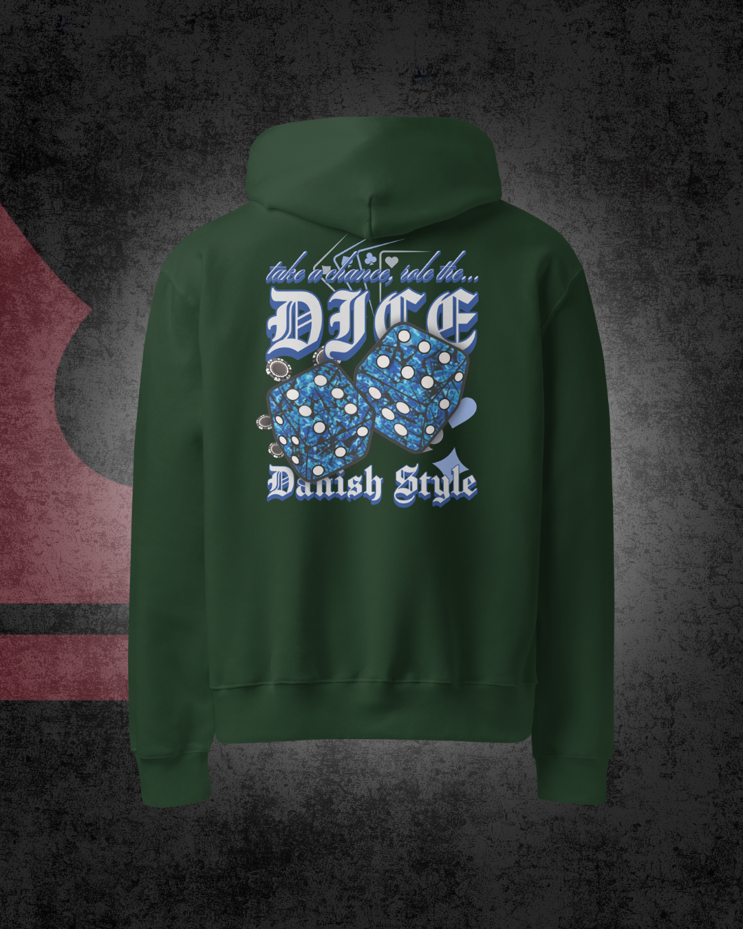 Danish Dice Oversized hoodie Blue