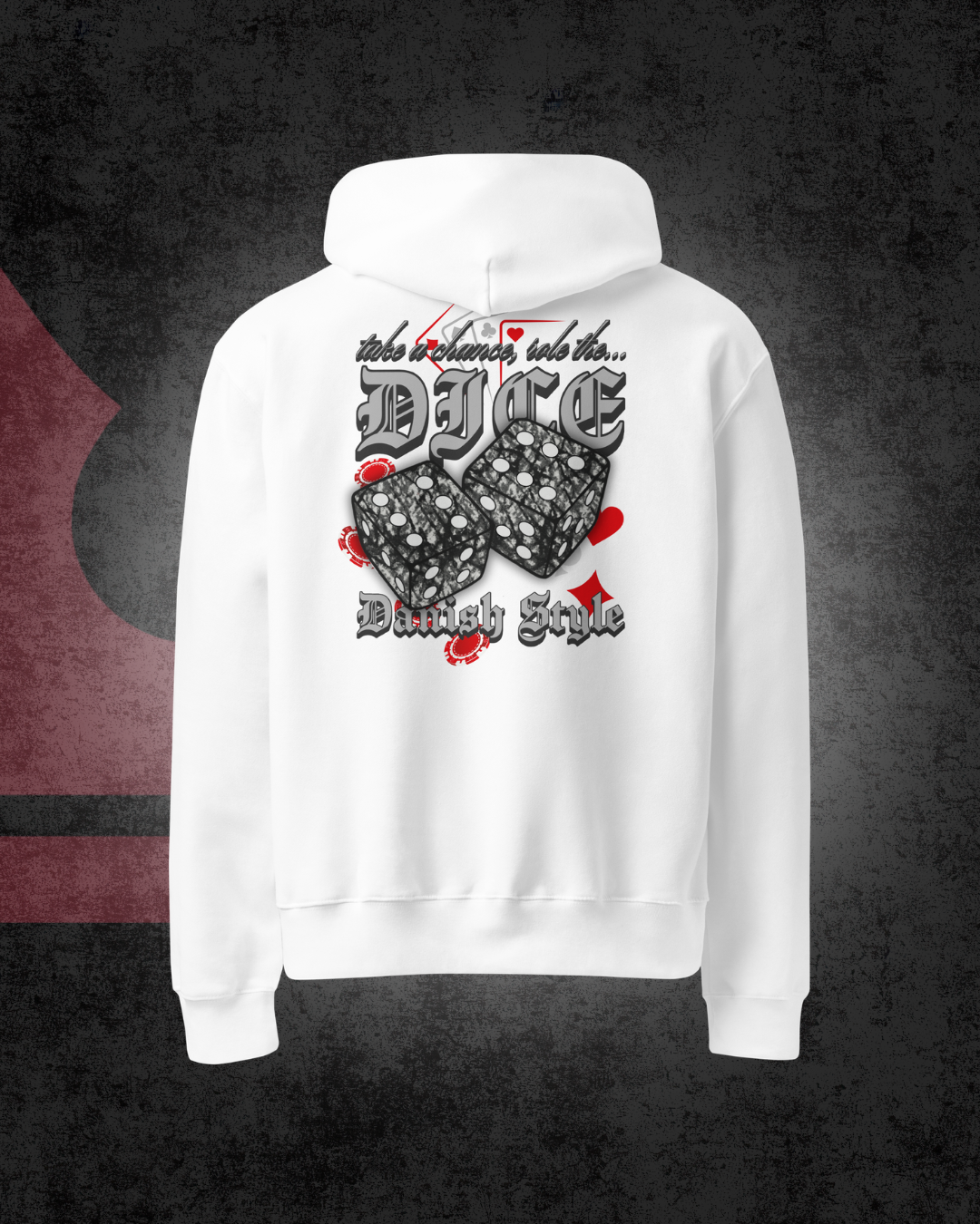 Danish Dice Oversized Hoodie Grey