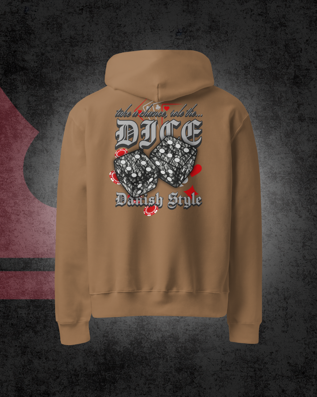 Danish Dice Oversized Hoodie Grey