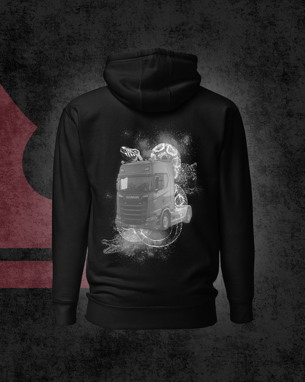 Scania snake edition hoodie - black